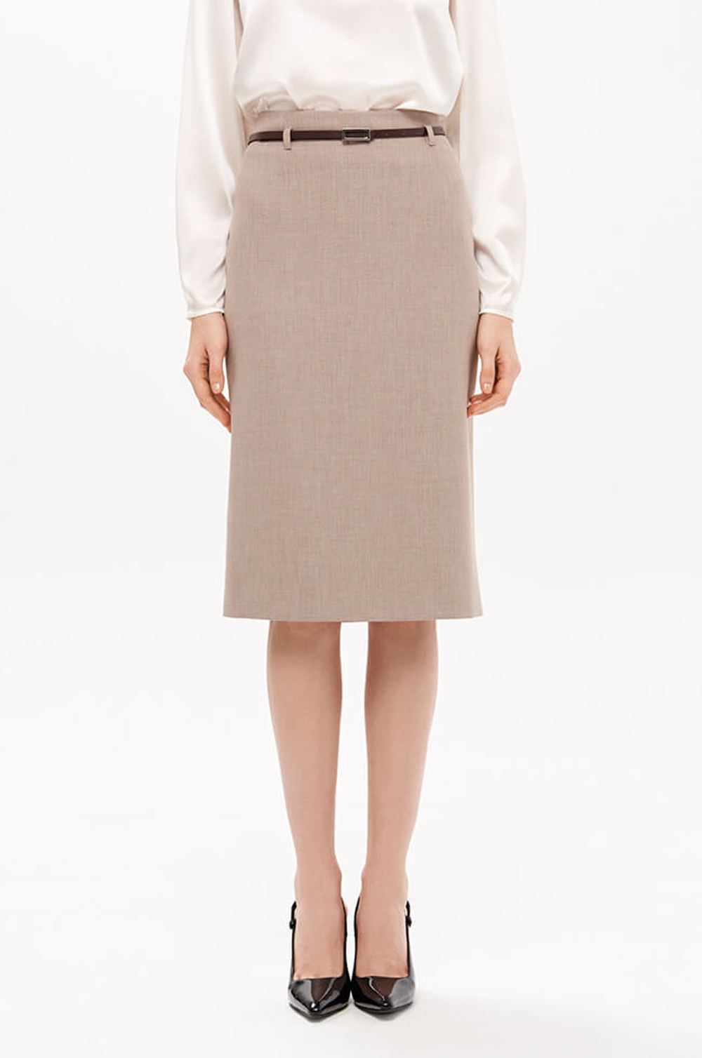 4897 Юбка женская (пепельно-бежевый)