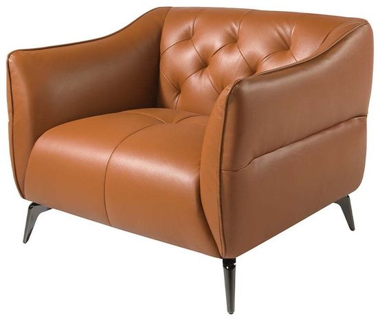 Кресло 5098/KF150-1P с кожаной обивкой капитоне