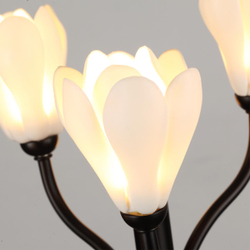 5090/6T MODERN ODL25 553 черный матовый/белый/фарфор Настольная лампа G4 LED 6*5W GARDI