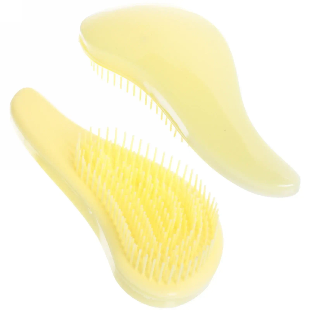 Расческа массажная компактная «Manhattan», цвет желтый, в коробке, 14,5см