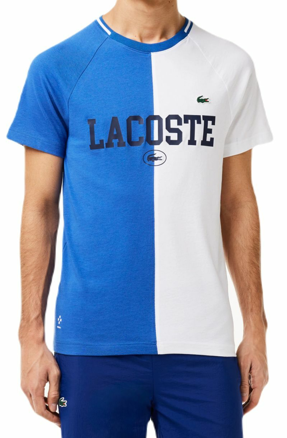 Теннисная футболка Lacoste Sport x Daniil Medvedev Ultra-Dry Tennis T-Shirt - blue/white