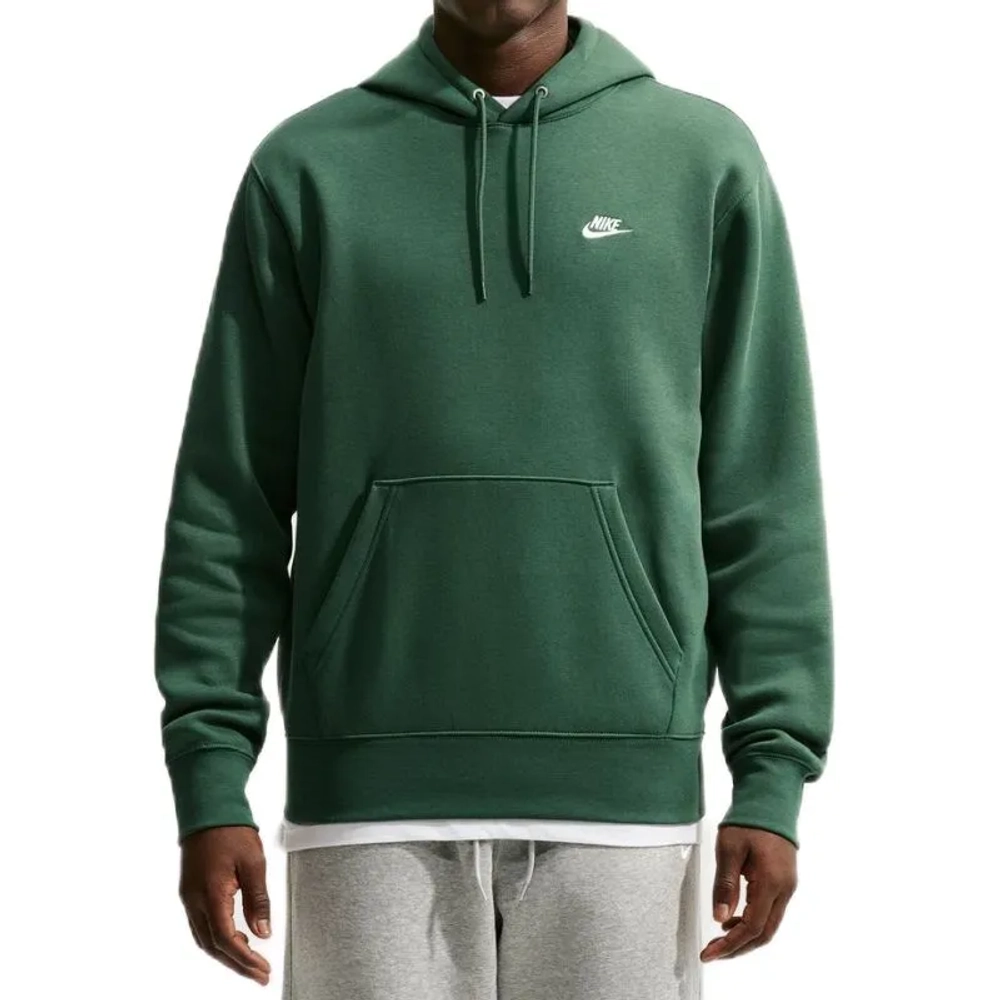 Куртка теннисная Nike Club Fleece Pullover - fir/fir/white