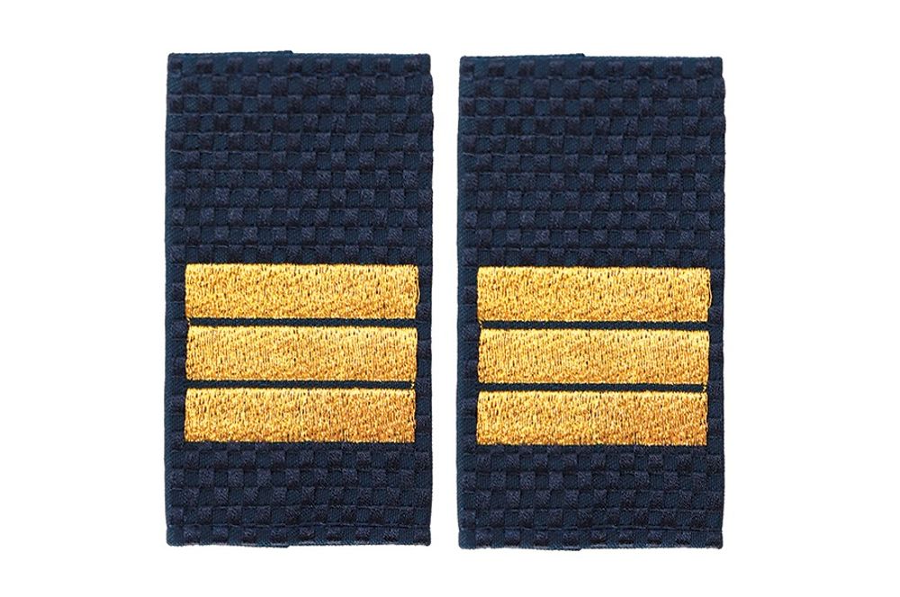 Фальшпогоны Полиция нового образца темно-синие вышит. сержант