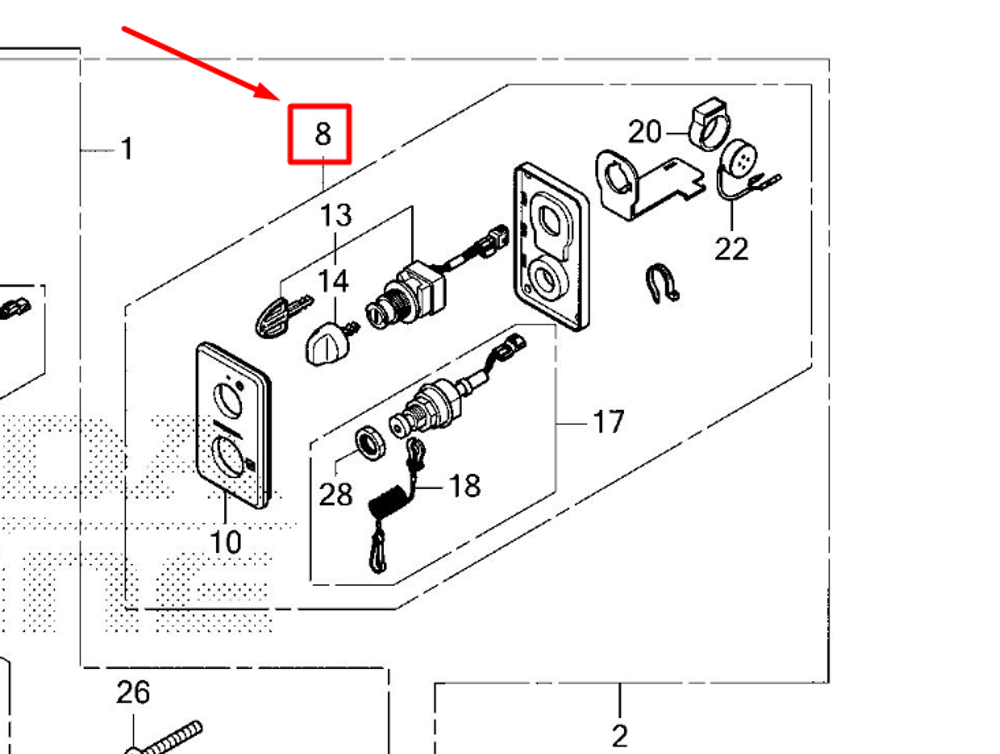 32380-ZVL-631 PANEL ASSY, KEY SWITCH (SMART)