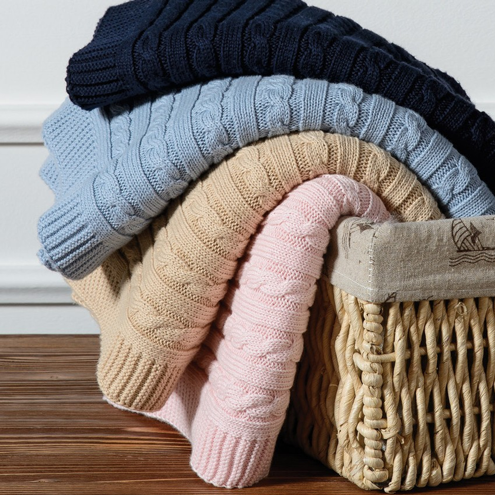 Плед детский вязанный 90x90 Casual Avenue Elie бежевый фото