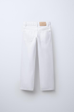 ZARA ДЖИНСЫ STRAIGHT-LEG, БЕЛЫЙ