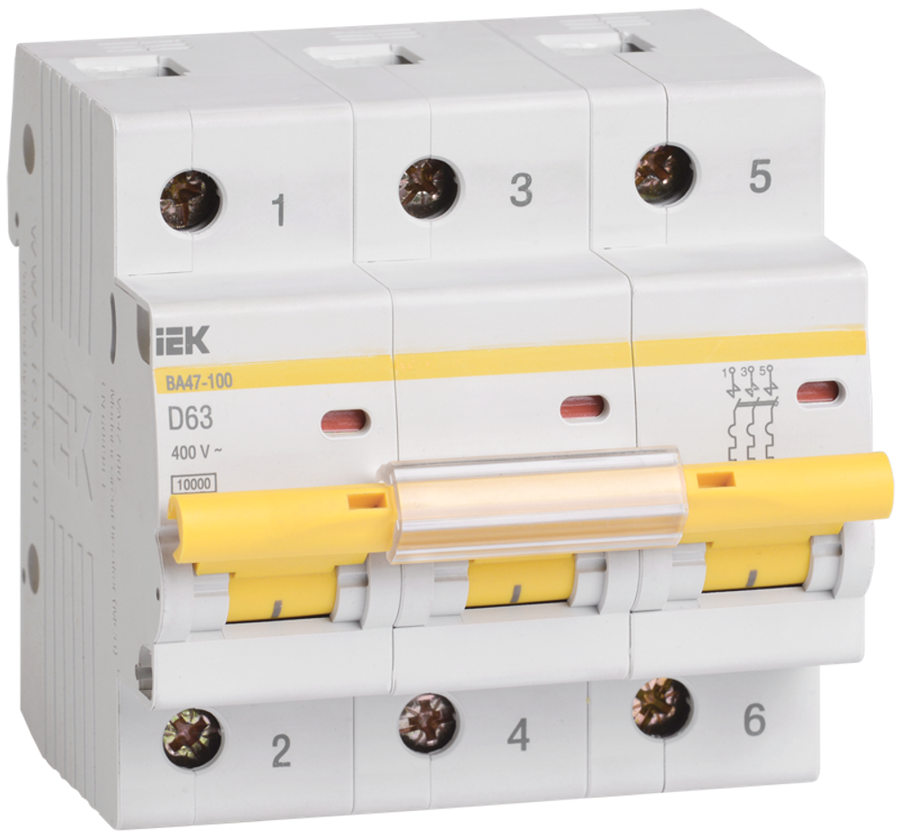 KARAT Автоматический выключатель ВА47-100 3P D 40А 10кА IEK