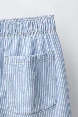 ZARA БРЮКИ BARREL В ПОЛОСКУ, РАЗНОЦВЕТНЫЙ