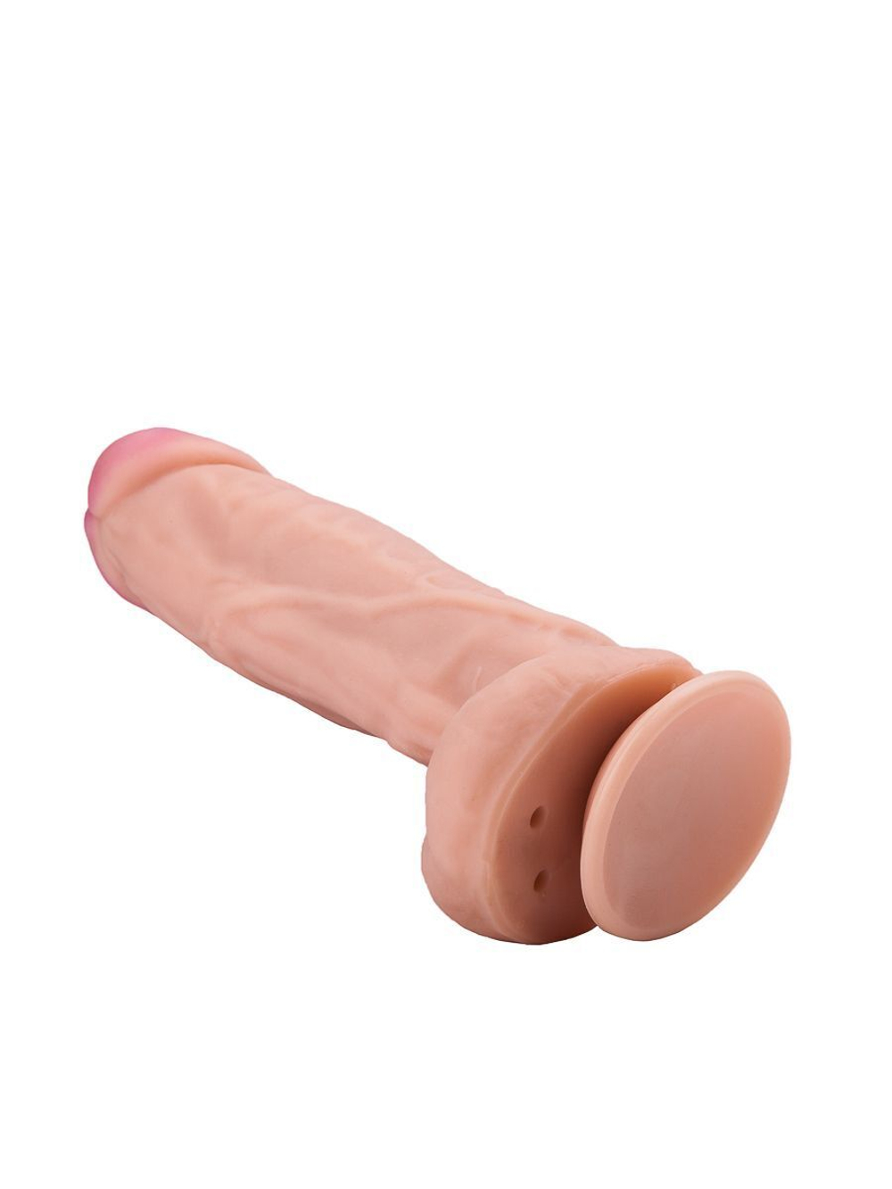 Крупный фаллоимитатор на присоске - 21,5 см. (Цвет: телесный)