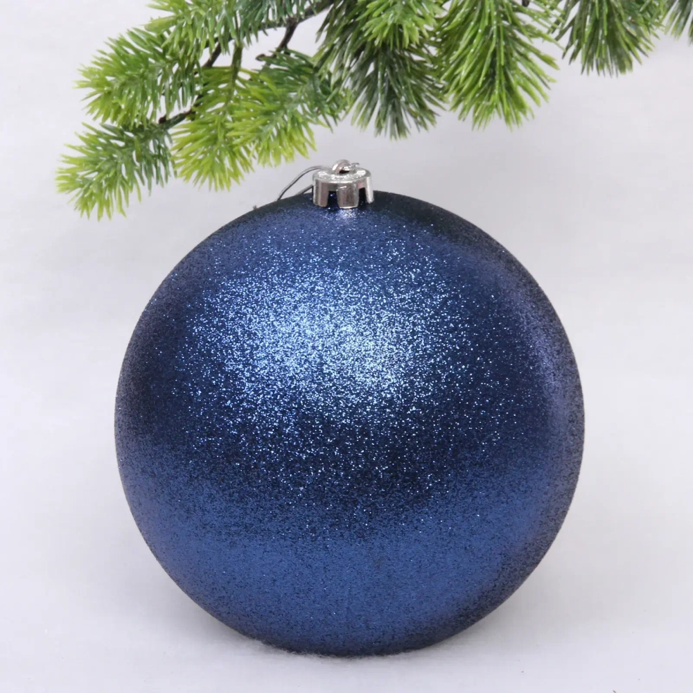 Новогодний шар 20 см «Глиттер», сапфир