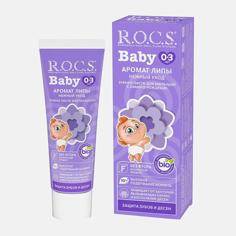 Зубная паста R.O.C.S. Baby аромат липы детская 45г