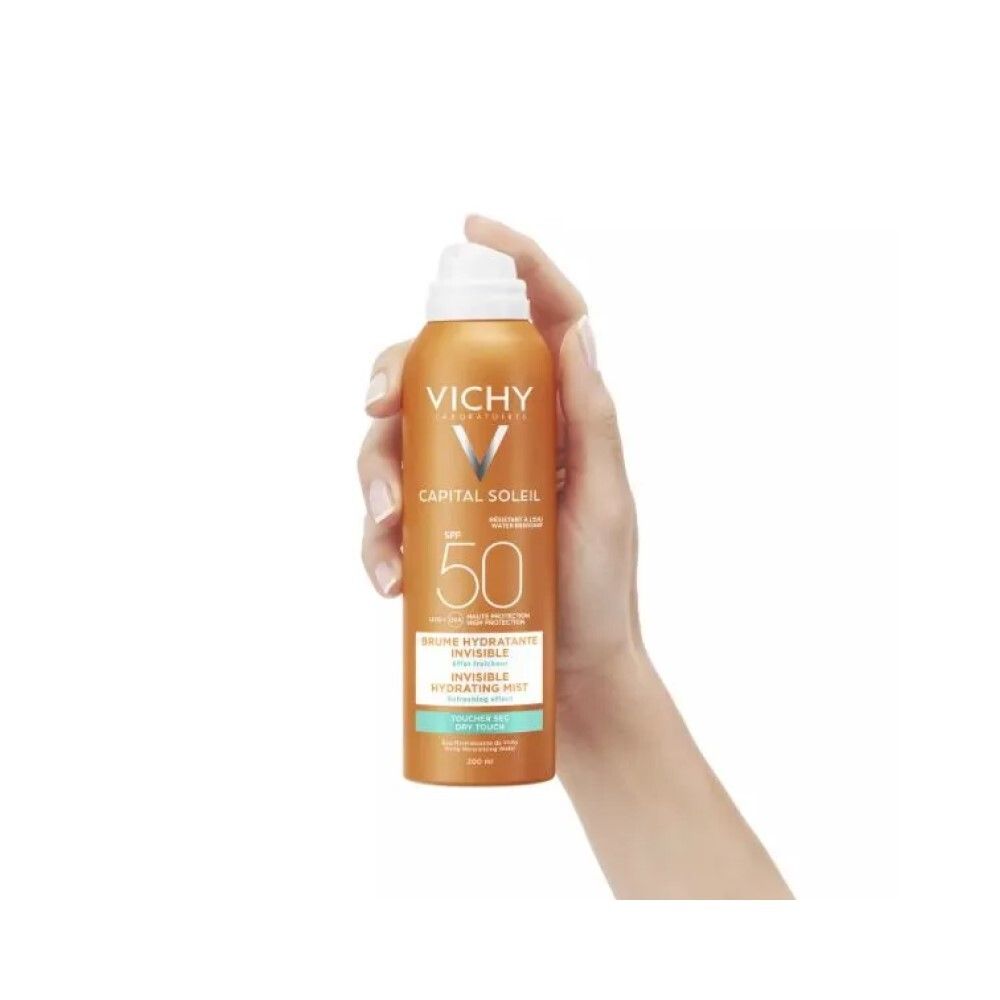 Vichy Солнцезащитный увлажняющий спрей-вуаль SPF 50, 200 мл
