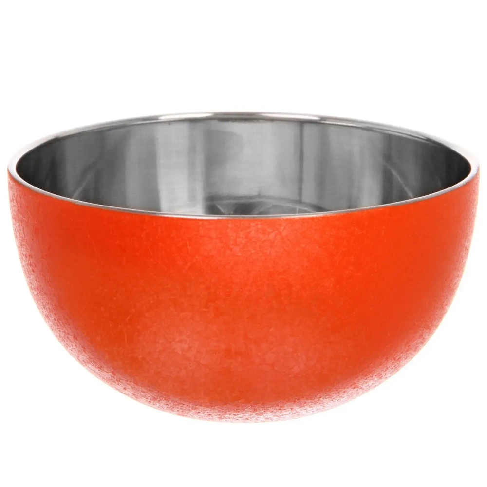 Салатник из нержавеющей стали 0,4л 12*6см цветное покрытие «жатка»