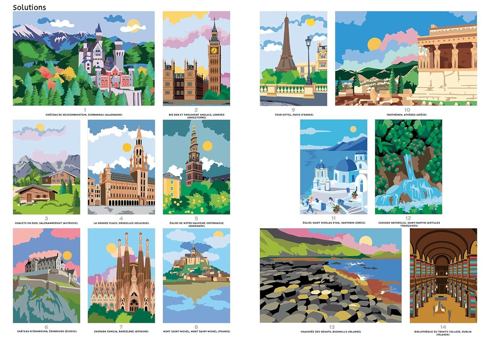 Раскраска по номерам Hachette Voyages autour du monde - Le Routard — Путешествие по миру, 112 стр. (предзаказ 10.09.2025)