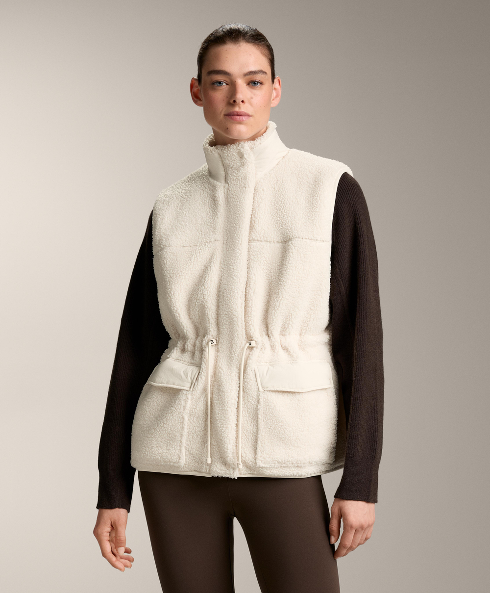 Oysho Жилет из искусственной овчины, экрю