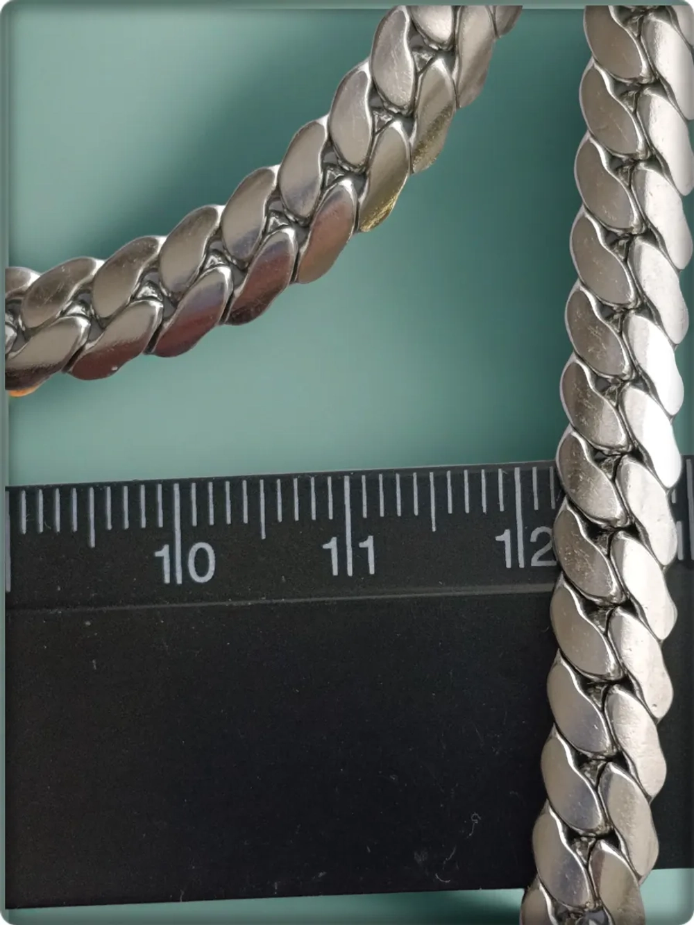 Стальная цепочка, длина 55см Stainless Steel сталь 316L/