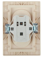 Розетка Intro Plano 1-205-03 с заземлением двойная 2X2P+E Schuko 16А-250В IP20 скрытой установки алюминий