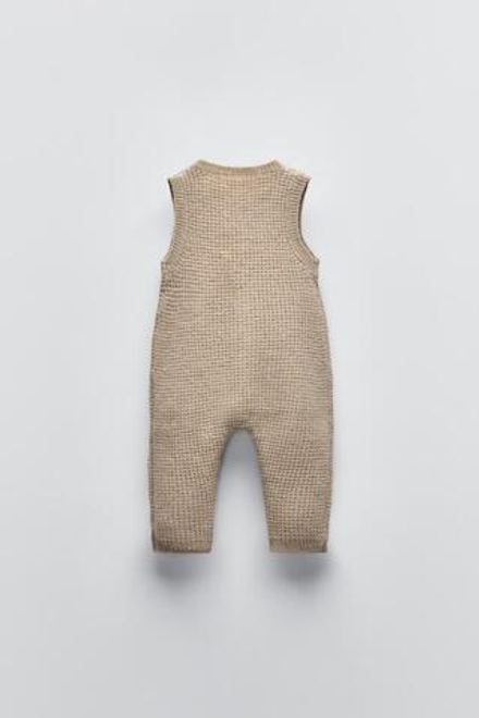 ZARA ТРИКОТАЖНЫЙ КОМБИНЕЗОН, ЗЕЛЕНОВАТЫЙ