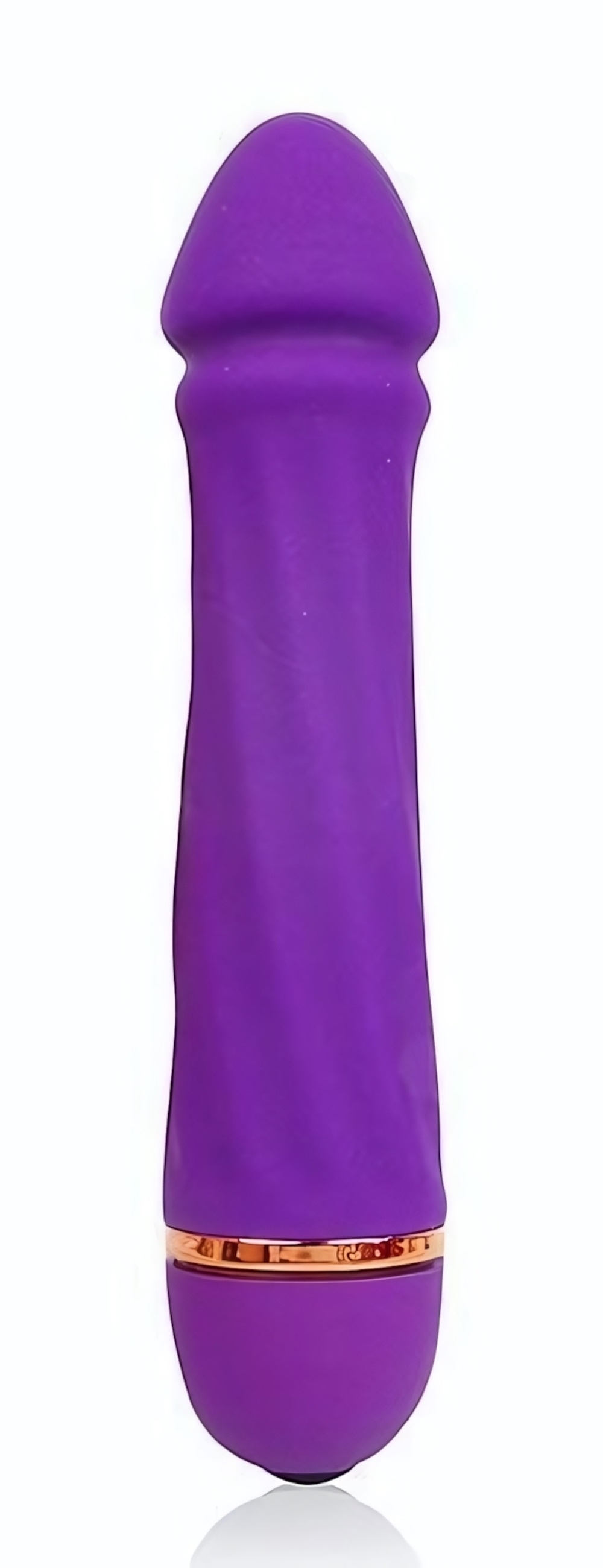 Фиолетовый силиконовый вибратор Cosmo - 13 см. (Цвет: фиолетовый)