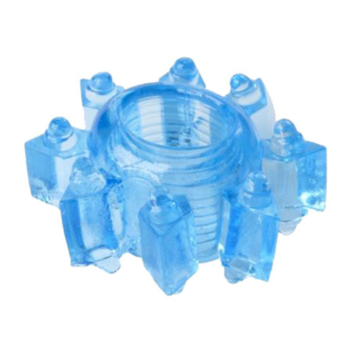 Синее гелевое эрекционное кольцо-звезда 1,5см ToyFa Basic 818002-6