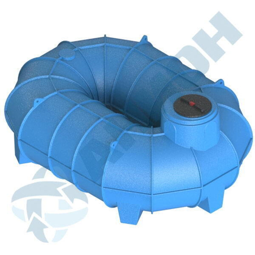 Резервуар О-образный 4500 л для наземного хранения жидкостей, с дыхательным клапаном Анион 4500 л. горизонтальный (3150x2350x1390см;синий) - арт.559485