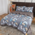 Комплект постельного белья Сатин с Одеялом 100% хлопок на резинке OBR132