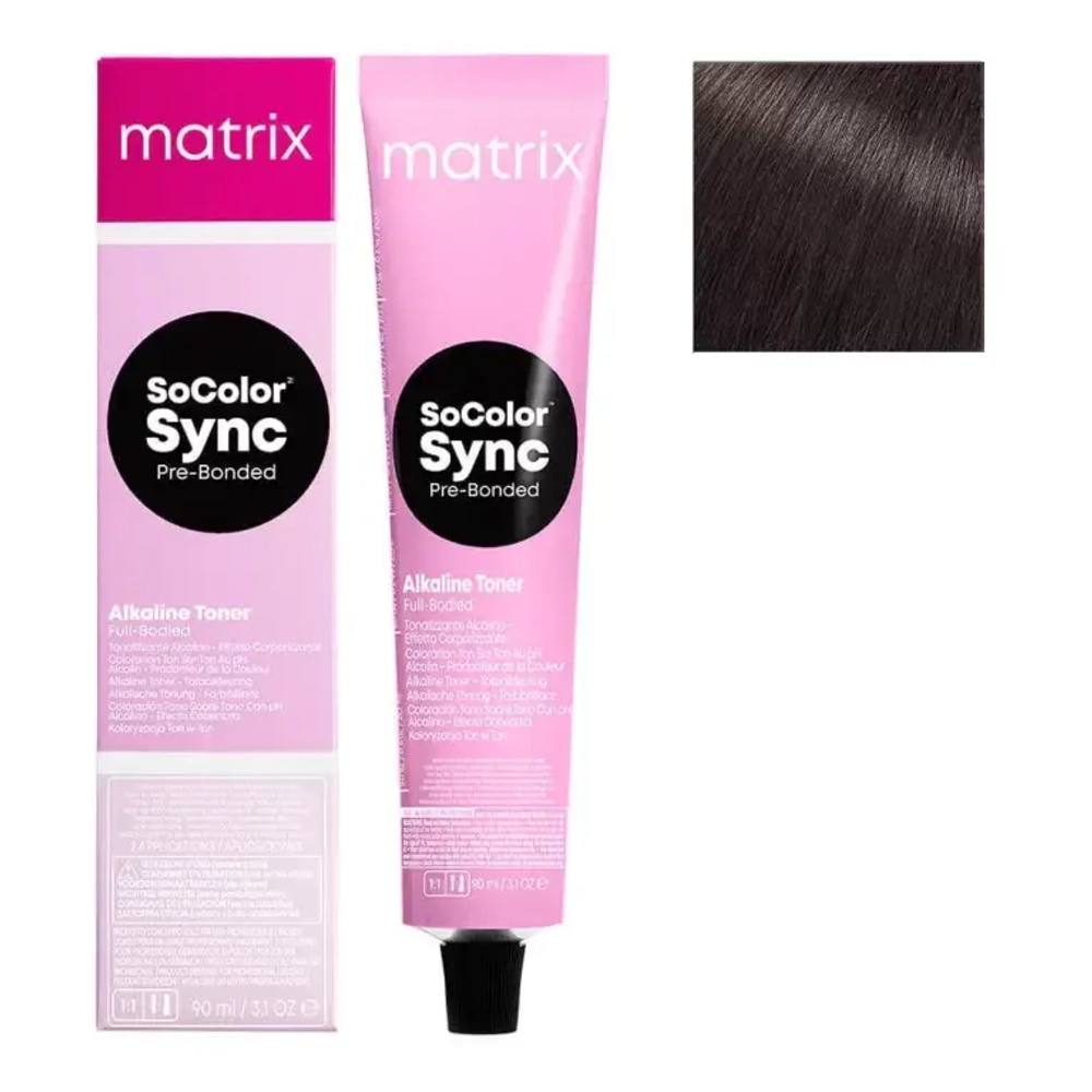 Matrix Super Sync Безаммиачный краситель для волос, 5N Светлый шатен натуральный, 90 мл