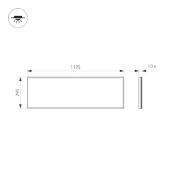 Панель IM-S300x1200-40W White6000 (WH, 120 deg, 230V) (Arlight, IP40 Металл, 3 года) 023153(2)