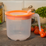 Миска для миксера 1,5л с мерной шкалой, мандарин