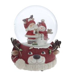 GAEM Фигурка декоративная "Дед Мороз" в стекл шаре (ключ,муз), L11 W10 H14 см