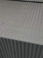 Ткань для рукоделия и шитья страйп сатин серо-зеленый оттенок, хлопок, 4 метра, 250х400 см