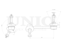 Стойка стабилизатора задняя левая UNIO SSP-50284