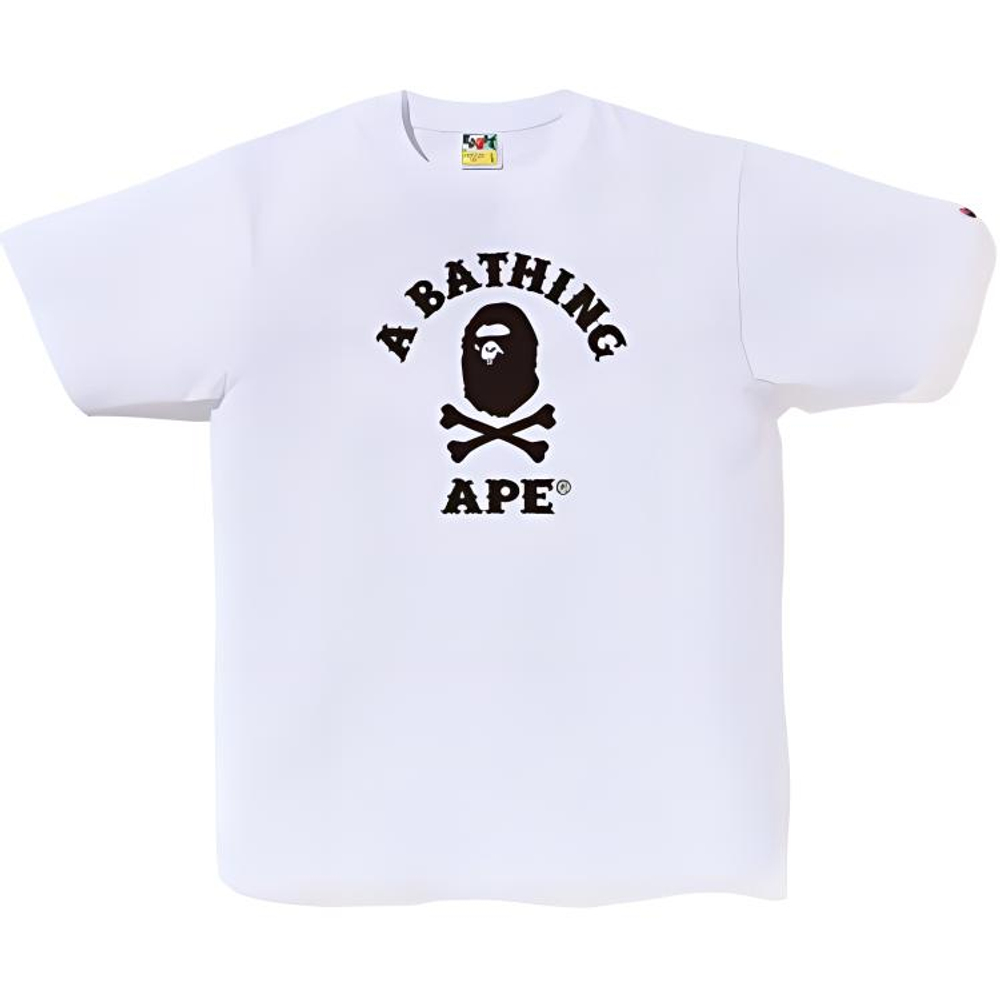 A Bathing Ape Crossbone College Tee Ss25 белый