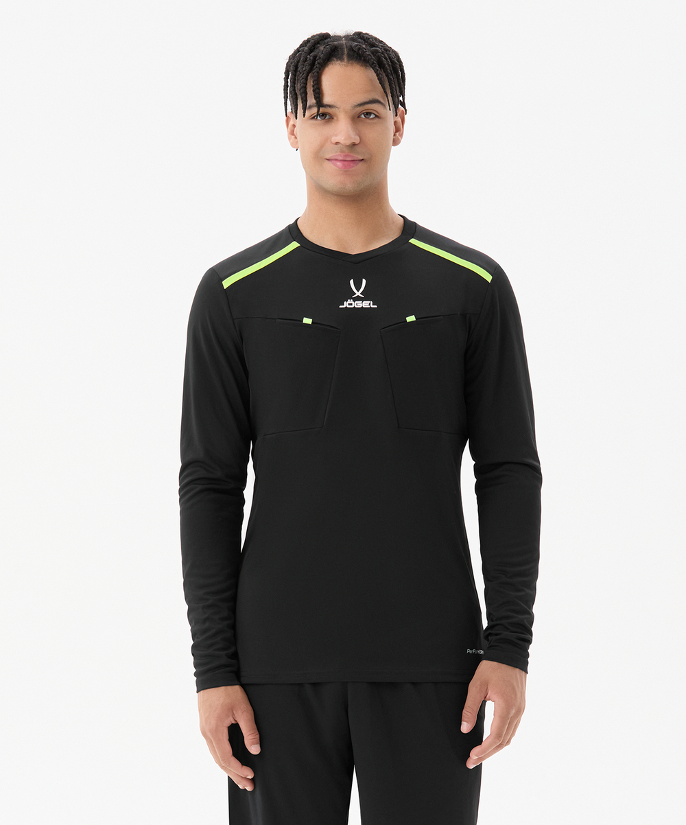 Футболка судейская с длинным рукавом DIVISION PerFormDRY Referee LS Tee, черный