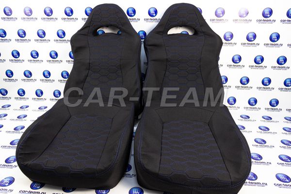 Анатомический комплект для переделки сидений ВАЗ в "Recaro" ("Рекаро") из ткани "Крупные соты"