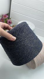 Пряжа хлопок вискоза с люрексом на бобине