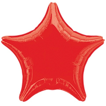 Фольгированная фигура, звезда, 19"/48СМ Металлик Red