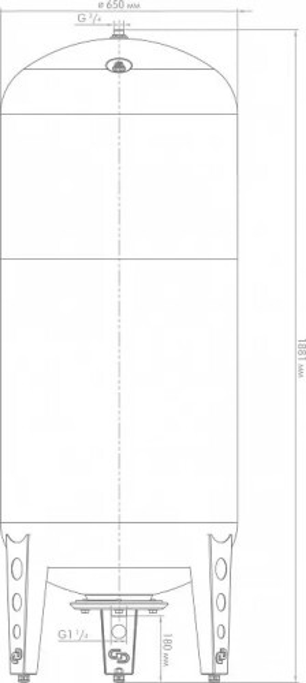 Гидроаккумулятор ДЖИЛЕКС 500В вертикальный 7501