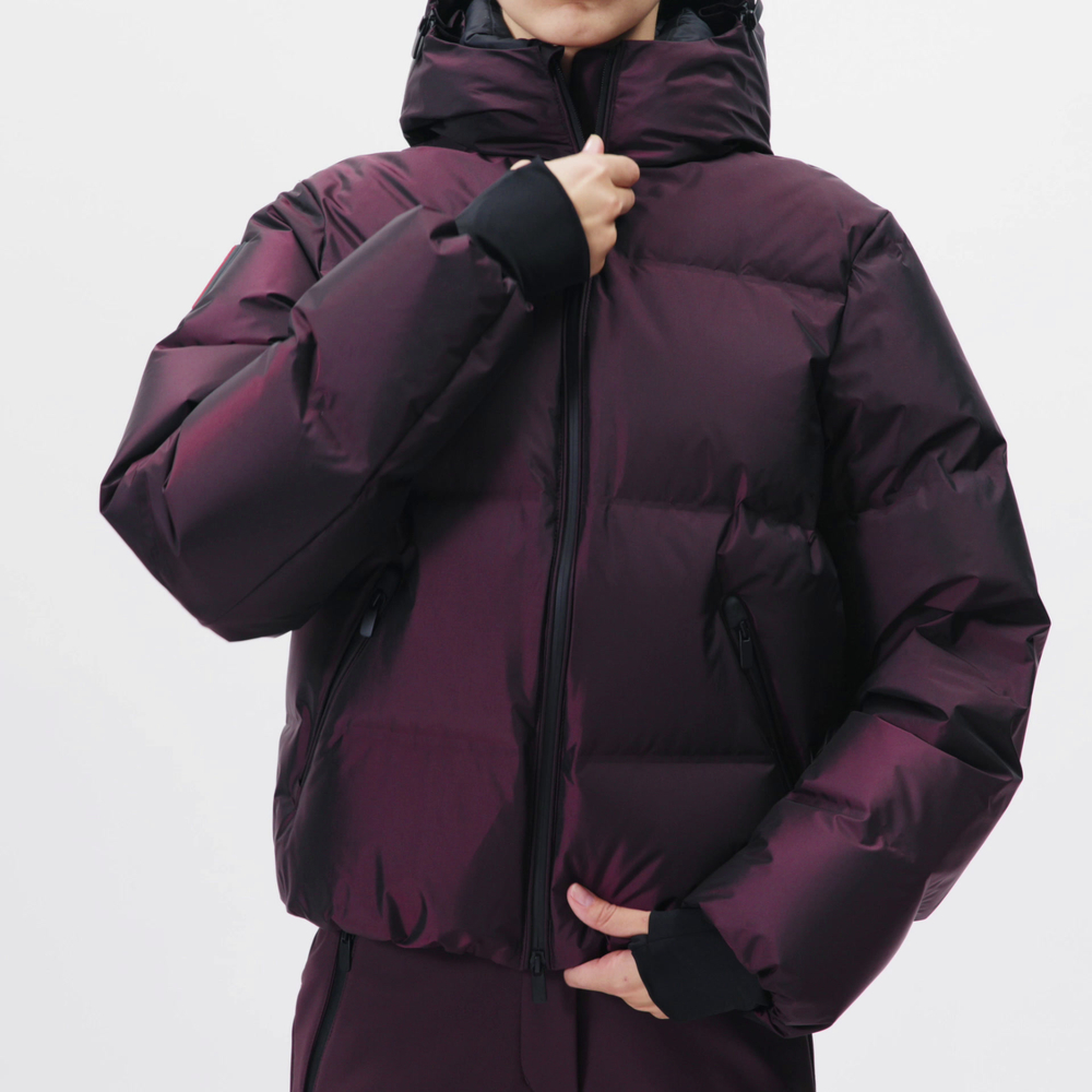 ZARA ВОДОНЕПРОНИЦАЕМАЯ КУРТКА С КАПЮШОНОМ, БОРДОВЫЙ