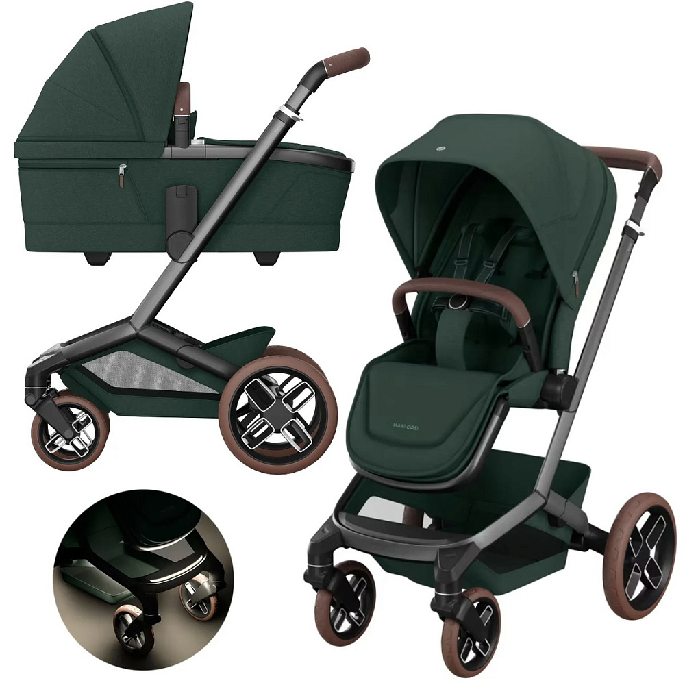 Детская коляска Maxi-Cosi Fame 2 в 1 Набор Twillic Green/зеленый