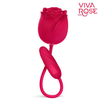 Малиновый двойной вибростимулятор Bior Toys Viva Rose RT-34003