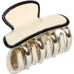 Заколка - краб для волос «AKS-EMPIRE», цвет белый, 4*3см