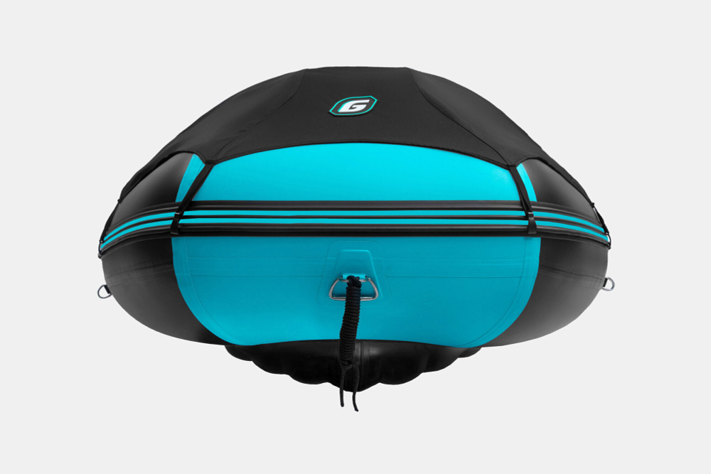 Надувная лодка GLADIATOR E420PRO черно-бирюзовый
