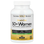 California Gold Nutrition, SimplyOne®, мультивитамины и суперкомплексы для женщин старше 50 лет, с витаминами A и C, минералами и растительными компонентами, без железа, 90 таблеток