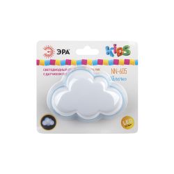 Ночник - светильник светодиодный ЭРА NN-605-LS-W в розетку с датчиком освещенности белый