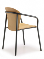 Кресло деревянное Scab Design Finn Metal Wood, антрацит, светлый ясень