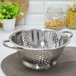 Дуршлаг 24см нерж с ручками на ножке, 5102-24P