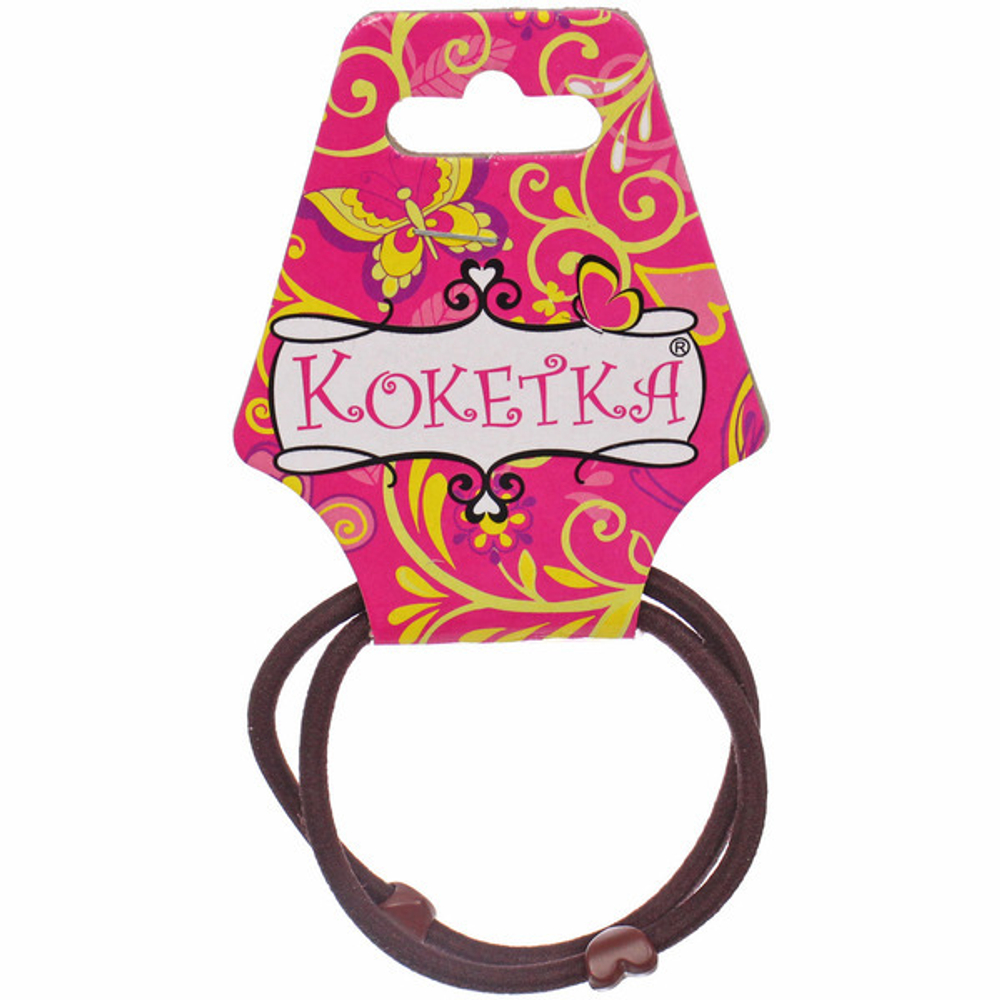 Резинки для волос 2шт «Грация», сердечки, микс 5 цветов, d-5,5см