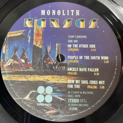 Винтажная виниловая пластинка LP Kansas Monolith (Japan 1979) (Obi) On The Other Side