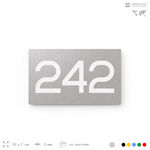 Номер на дверь 242, табличка на дверь для офиса, квартиры, кабинета, аудитории, склада, серая 120х70 мм, Айдентика Технолоджи